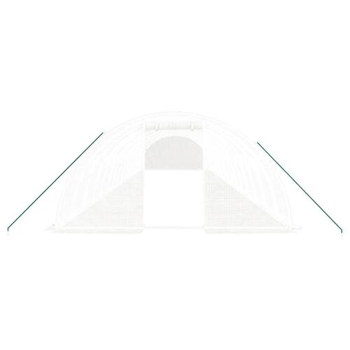 Drivhus med stålstel 64 m² 16x4x2 m hvid