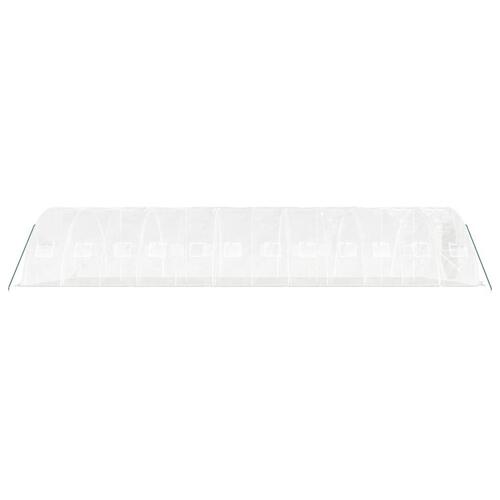 Drivhus med stålstel 60 m² 12x5x2,3 m hvid