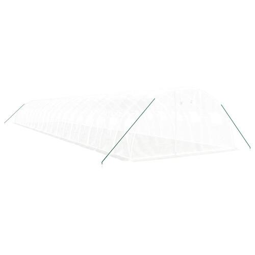 Drivhus med stålstel 80 m² 20x4x2 m hvid