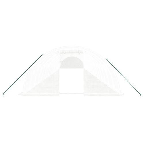 Drivhus med stålstel 80 m² 20x4x2 m hvid