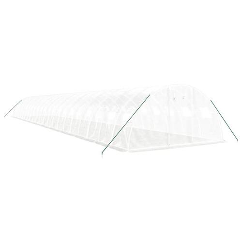 Drivhus med stålstel 88 m² 22x4x2 m hvid