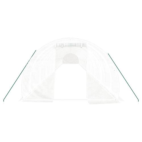 Drivhus med stålstel 72 m² 24x3x2 m hvid