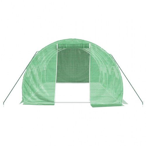 Drivhus med stålstel 12 m² - 4×3×2 m, grøn
