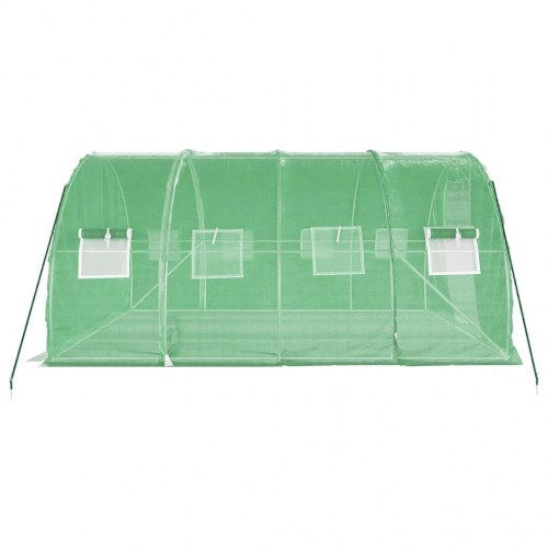 Drivhus med stålstel 12 m² - 4×3×2 m, grøn