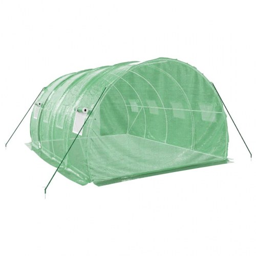 Drivhus med stålstel 12 m² - 4×3×2 m, grøn