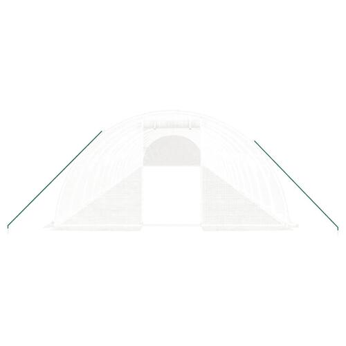Drivhus med stålstel 72 m² 18x4x2 m hvid