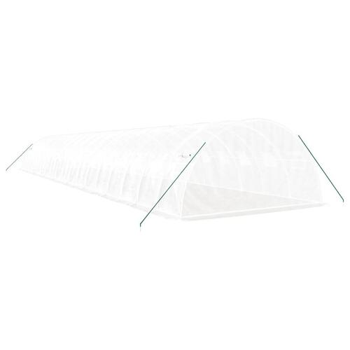 Drivhus med stålstel 72 m² 18x4x2 m hvid