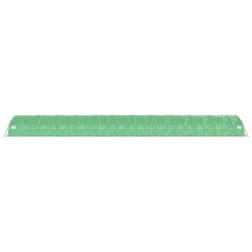 Drivhus med stålstel 120 m² 24x5x2,3 m grøn