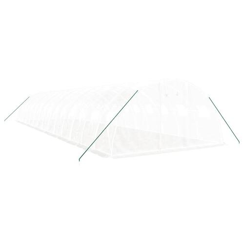 Drivhus med stålstel 56 m² 14x4x2 m hvid