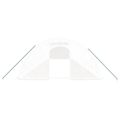 Drivhus med stålstel 56 m² 14x4x2 m hvid
