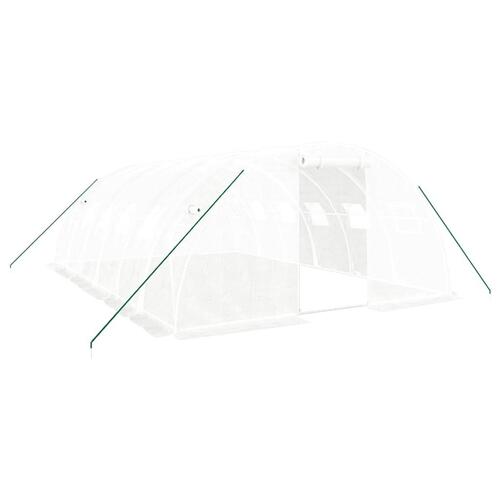 Drivhus med stålstel 24 m² 6x4x2 m hvid