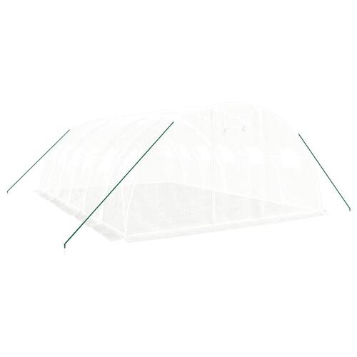 Drivhus med stålstel 24 m² 6x4x2 m hvid