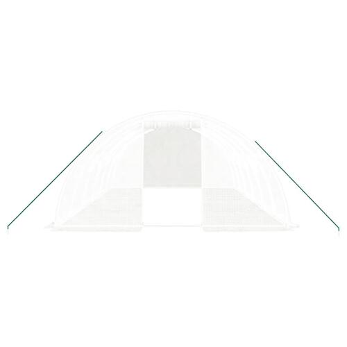 Drivhus med stålstel 24 m² 6x4x2 m hvid