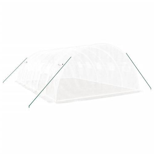 Drivhus med stålstel 24 m² 6x4x2 m hvid