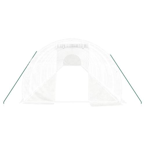 Drivhus med stålstel 66 m² 22x3x2 m hvid