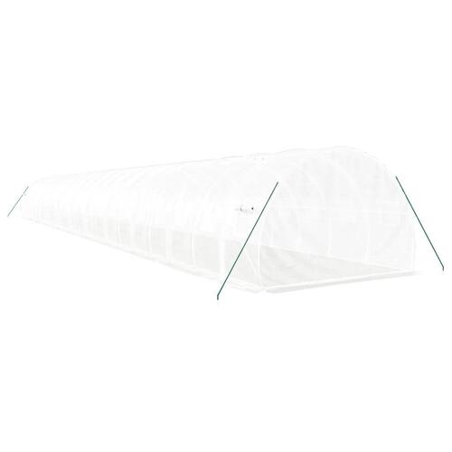 Drivhus med stålstel 66 m² 22x3x2 m hvid
