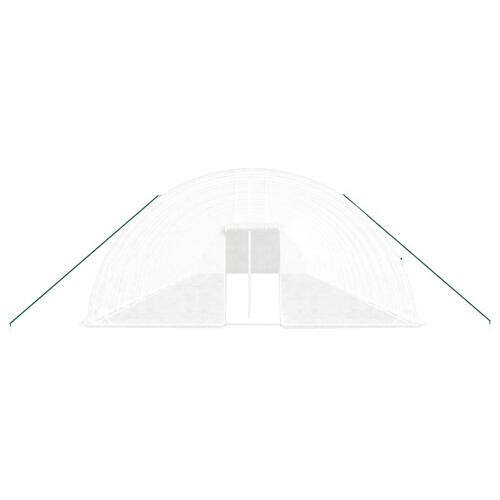Drivhus med stålstel 120 m² 20x6x2,85 m hvid