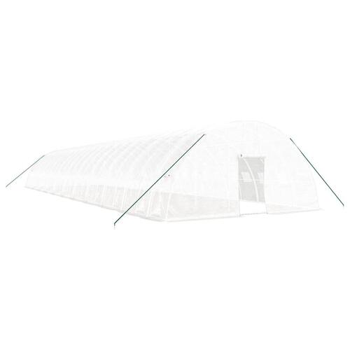 Drivhus med stålstel 132 m² 22x6x2,85 m hvid