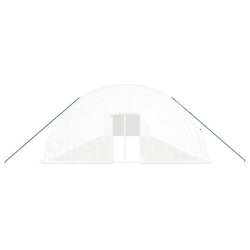 Drivhus med stålstel 132 m² 22x6x2,85 m hvid