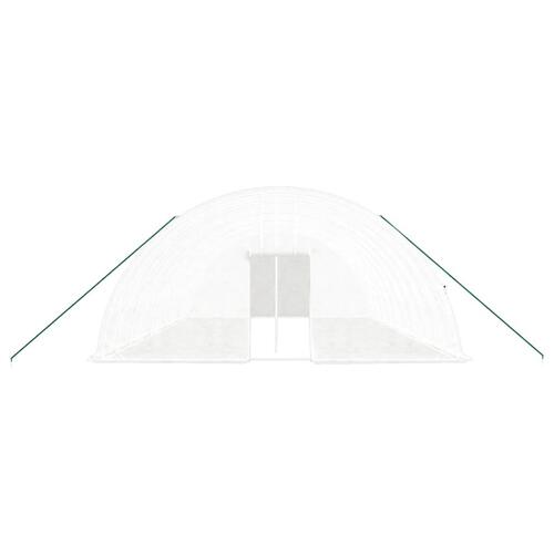 Drivhus med stålstel 60 m² 10x6x2,85 m hvid