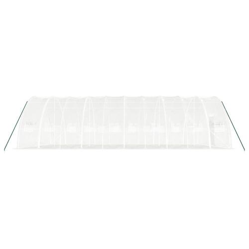 Drivhus med stålstel 60 m² 10x6x2,85 m hvid