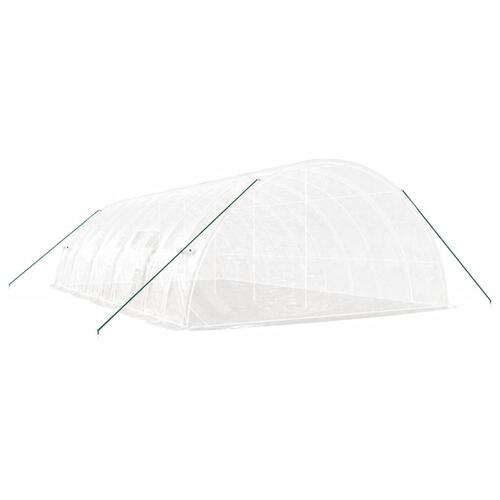 Drivhus med stålstel 60 m² 10x6x2,85 m hvid