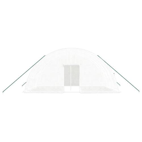 Drivhus med stålstel 24 m² 6x4x2,85 m hvid