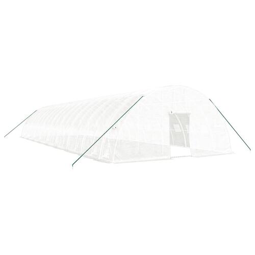 Drivhus med stålstel 108 m² 18x6x2,85 m hvid