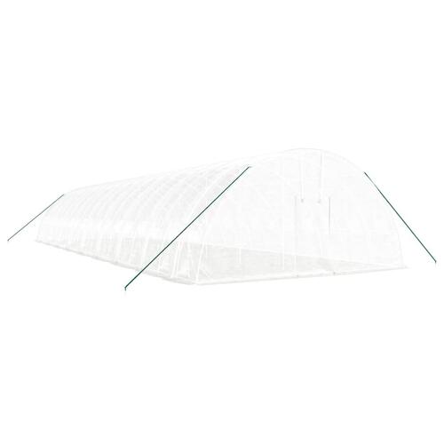 Drivhus med stålstel 108 m² 18x6x2,85 m hvid