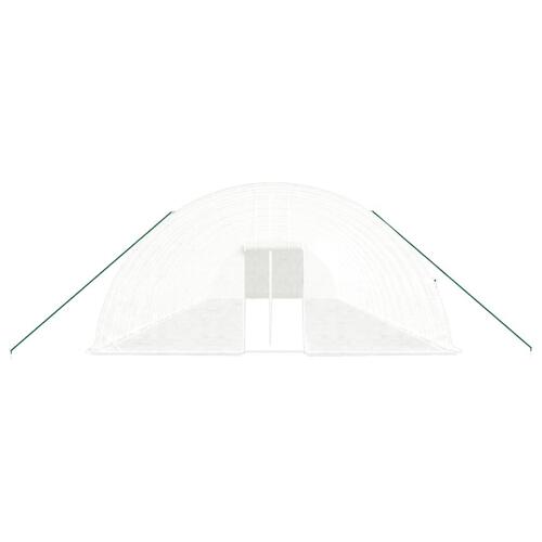 Drivhus med stålstel 108 m² 18x6x2,85 m hvid