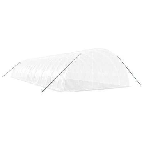 Drivhus med stålstel 108 m² 18x6x2,85 m hvid