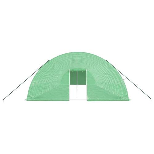 Drivhus med stålstel 108 m² 18x6x2,85 m grøn