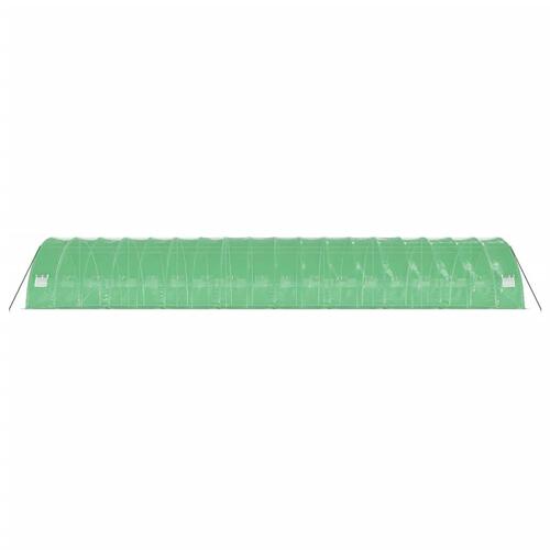 Drivhus med stålstel 108 m² 18x6x2,85 m grøn