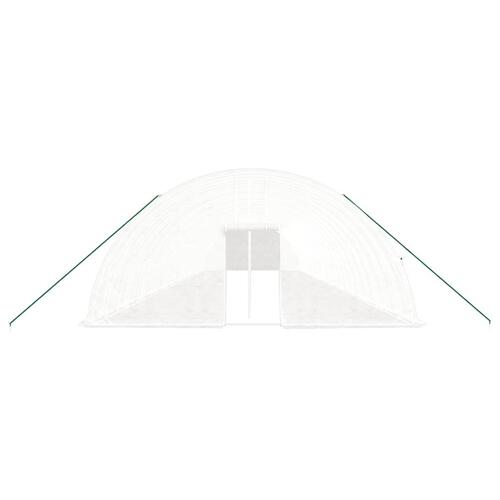 Drivhus med stålstel 144 m² 24x6x2,85 m hvid
