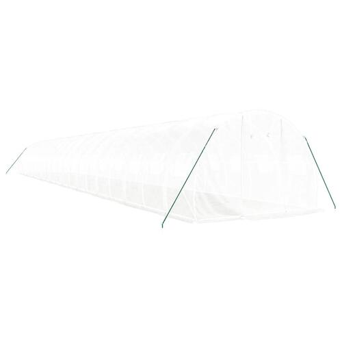 Drivhus med stålstel 60 m² 20x3x2 m hvid