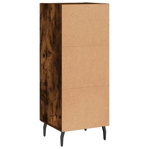 Skænk 34,5x34x90 cm konstrueret træ røget egetræsfarve