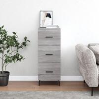 Skænk 34,5x34x90 cm konstrueret træ grå sonoma-eg