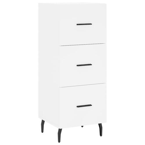 Skænk 34,5x34x90 cm konstrueret træ hvid