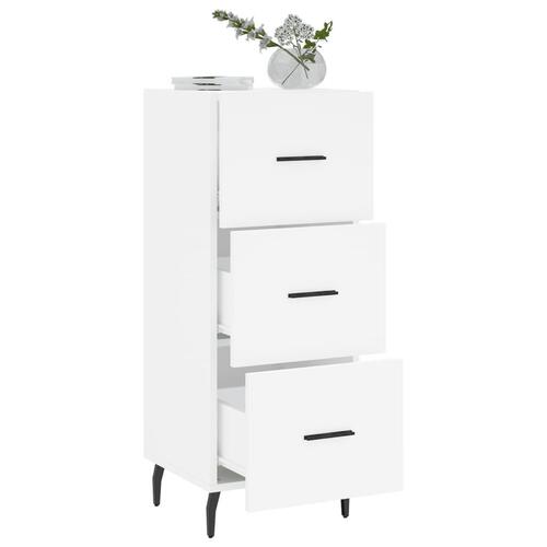 Skænk 34,5x34x90 cm konstrueret træ hvid