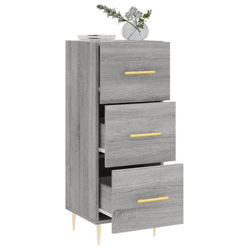 Skænk 34,5x34x90 cm konstrueret træ grå sonoma-eg