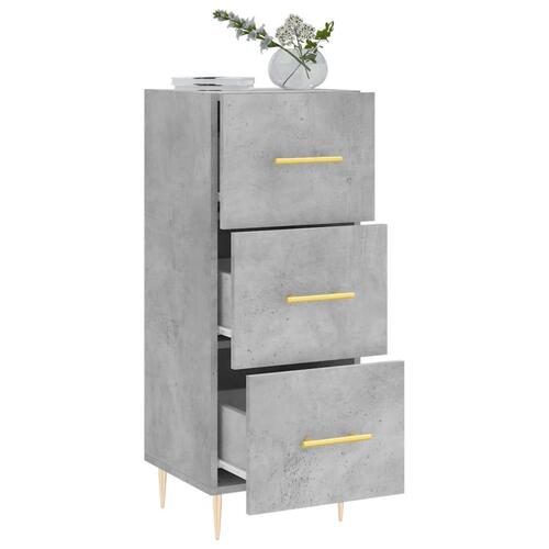 Skænk 34,5x34x90 cm konstrueret træ betongrå