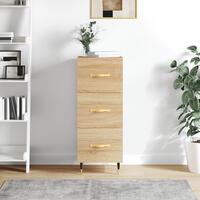 Skænk 34,5x34x90 cm konstrueret træ sonoma-eg