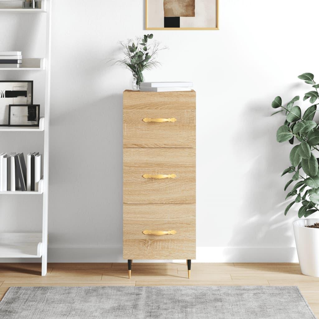 Skænk 34,5x34x90 cm konstrueret træ sonoma-eg