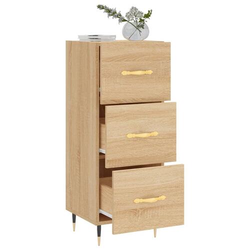 Skænk 34,5x34x90 cm konstrueret træ sonoma-eg
