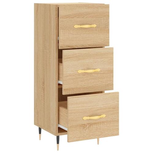 Skænk 34,5x34x90 cm konstrueret træ sonoma-eg