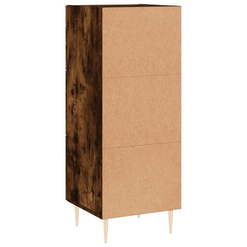 Skænk 34,5x34x90 cm konstrueret træ røget egetræsfarve
