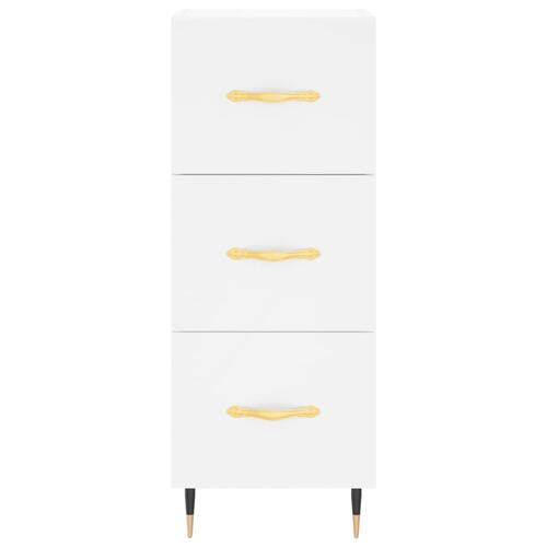 Skænk 34,5x34x90 cm konstrueret træ hvid