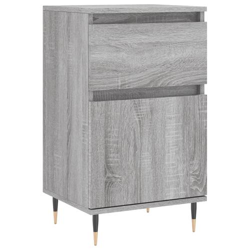 Skænke 2 stk. 40x35x70 cm konstrueret træ grå sonoma-eg