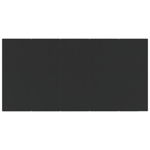 Spisebordssæt til haven 7 dele polyrattan og stål grå og sort