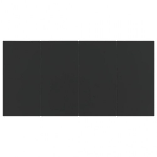 Spisebordssæt til haven 7 dele polyrattan og stål grå og sort